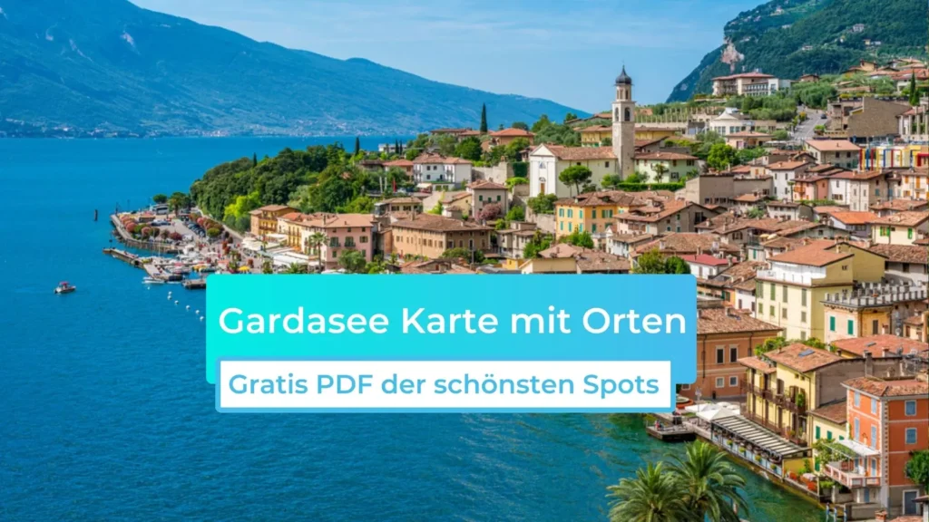 Gardasee Karte mit Orten Titelbild