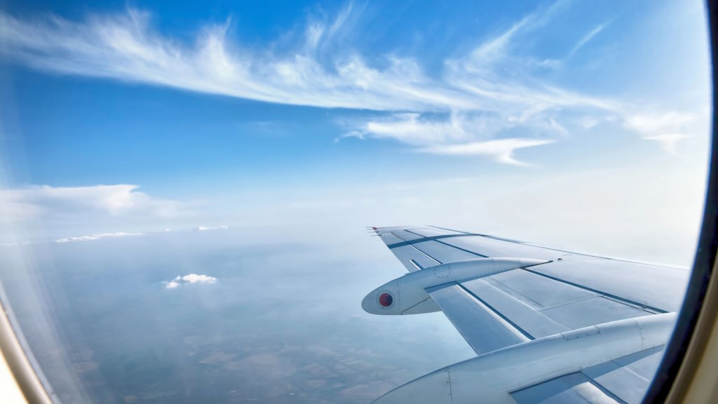 Gardasee Blick aus dem Flugzeug